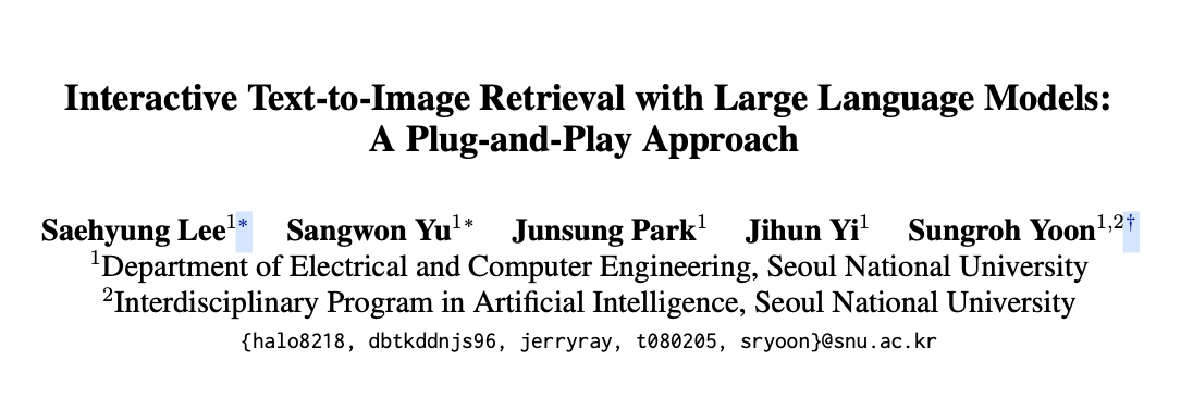 PlugIR：开源还不用微调，首尔大学提出即插即用的多轮对话图文检索 | ACL 2024