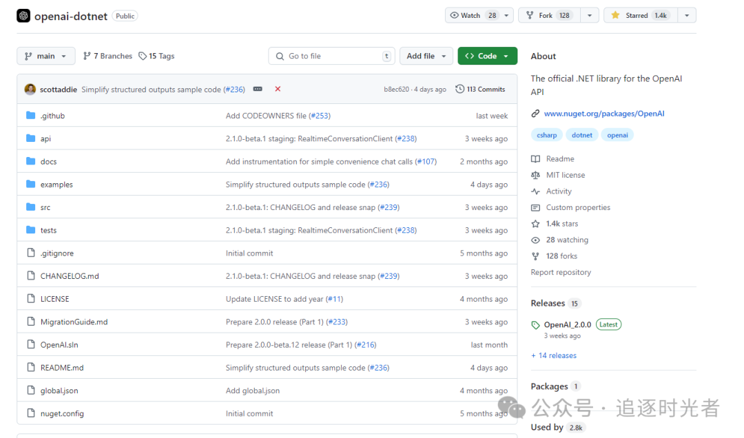 适用于 .NET 稳定的官方OpenAI库