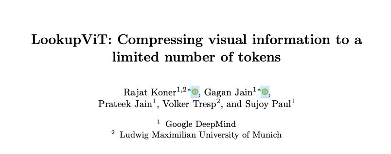 LookupViT：类似SE的token压缩方案，加速还能丰富特征 | ECCV’24