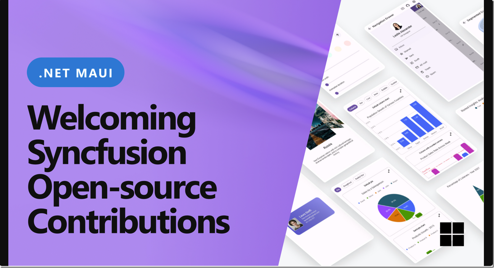 Syncfusion宣布开源其为.NET MAUI开发的14个控件
