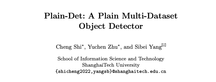 Plain-Det：同时支持多数据集训练的新目标检测 | ECCV’24