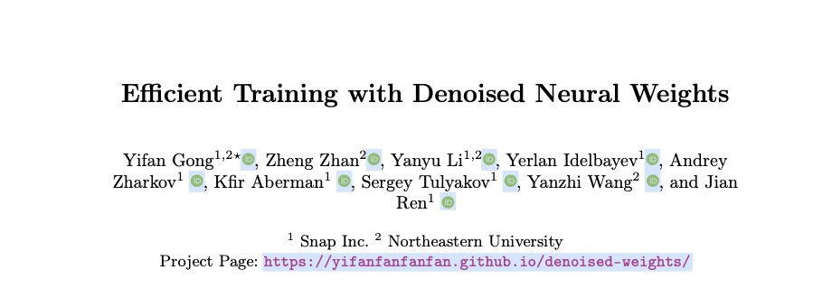 新思路，基于Diffusion的初始化权重生成策略 | ECCV’24