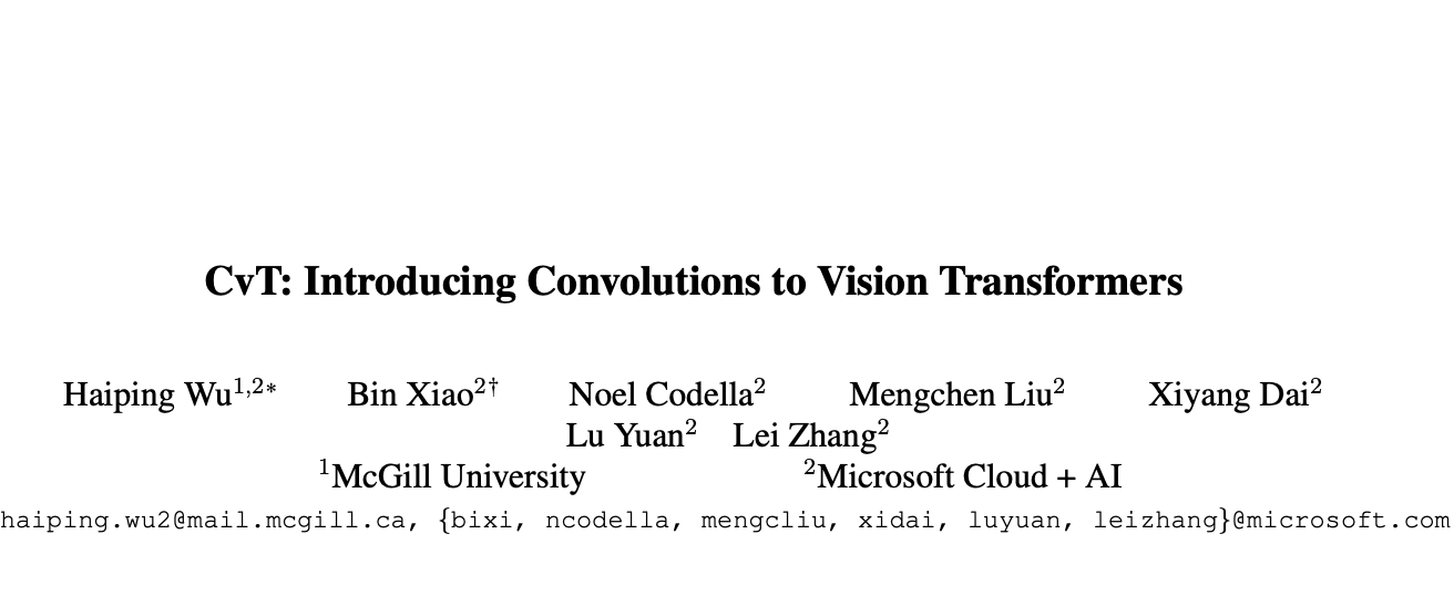 CvT：微软提出结合CNN的ViT架构 | 2021 arxiv