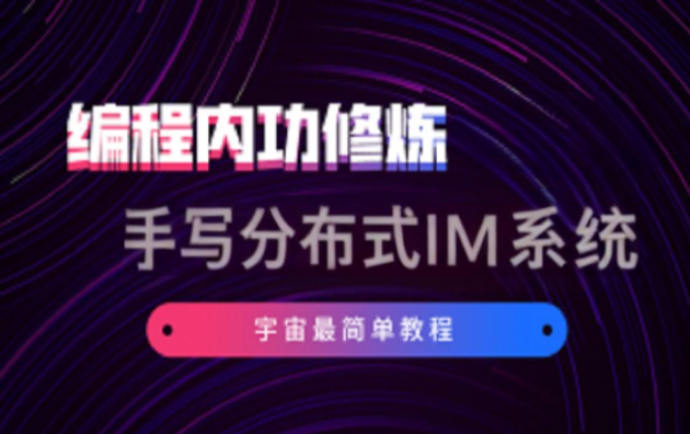 硬核学堂-开发内功修炼营集合+手写分布式IM系统