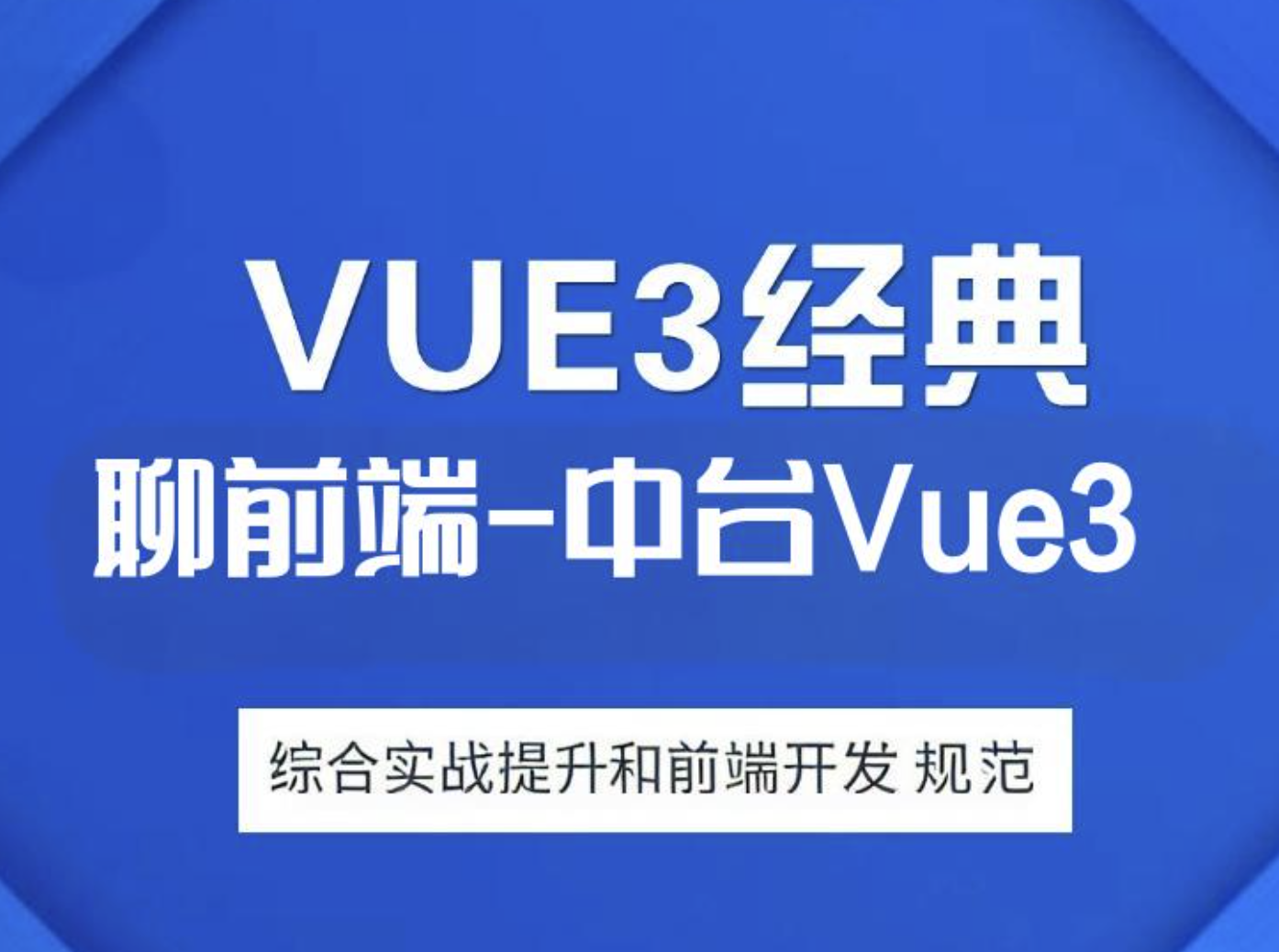 大伟聊前端-互联网大厂企业级中台Vue3综合实战提升和前端开发规范