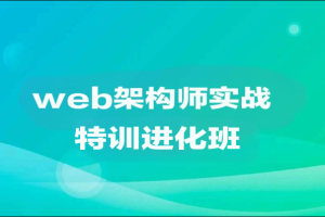web架构师实战特训进化班|价值1万