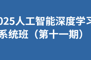 人工智能深度学习系统班（第十一期）