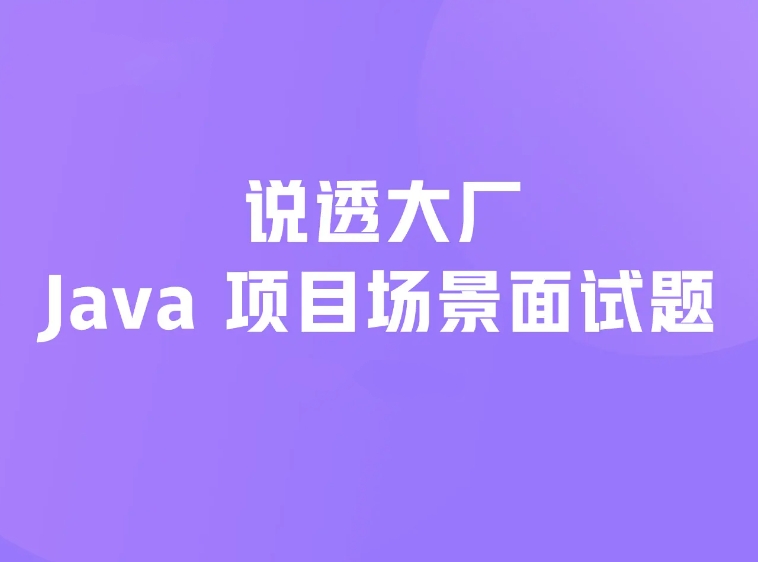 说透大厂java项目场景面试题 掘金小册