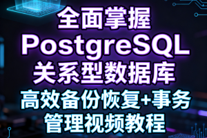 全面掌握PostgreSQL关系型数据库 高效备份恢复+事务管理视频教程