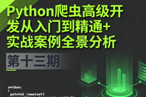 Python爬虫高级开发从入门到精通+实战案例全景分析(第十三期)
