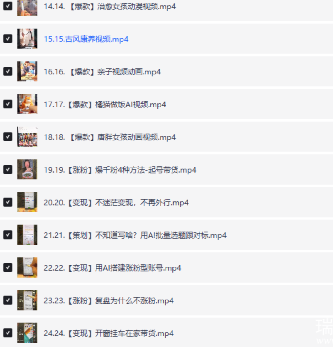 南希小盖AI短视频运营实操课