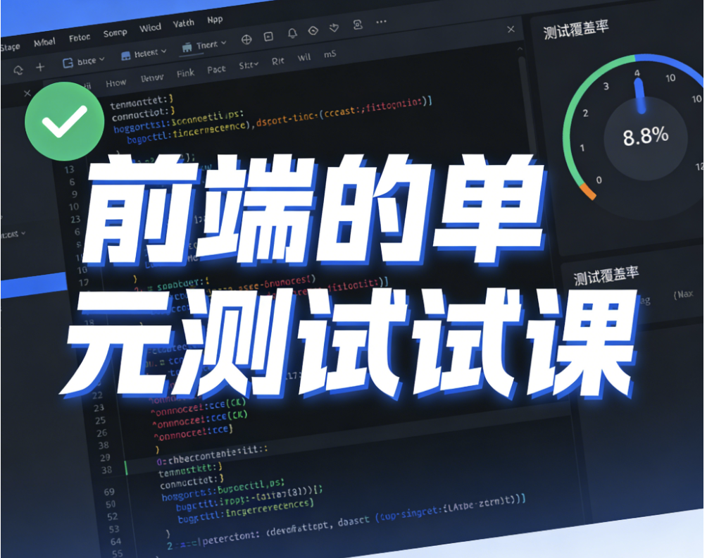 前端的单元测试课 价值599元